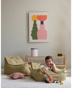 Zöld buklé gyerek babzsákfotel Square – Wigiwama