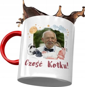 Piros Janusz Corwin Mikke bögre Ajándék Nyomtatott Fotóval