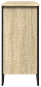 sonoma tölgy színű szerelt fa tálalóasztal 101 x 35,5 x 74,5 cm
