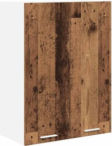 vidaXL Függő szekrény tárolóval Öreg fa 60 x 31 x 80 cm Faanyag