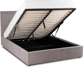 Łóżko 140x200 MARSYLIA z Pojemnikiem Szare