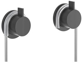 Ezüstszínű függő rozsdamentes acél fürdőszobai polc Origin – Metaltex