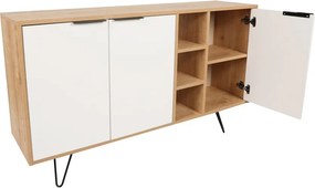 Clara Console - Oak, White