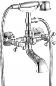 Kádtöltő Csaptelep Falra Szerelhető Csaptelep Retro Zuhanyfejjel