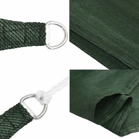 sötétzöld HDPE napvitorla 160 g/m² 4 x 4 m