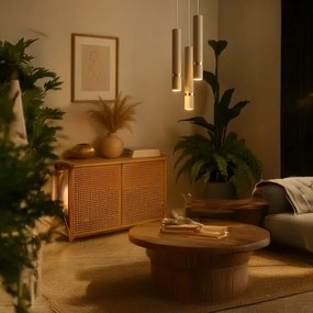 Brilagi - Csillár zsinóron POKER 3xGU10/25W/230V bézs