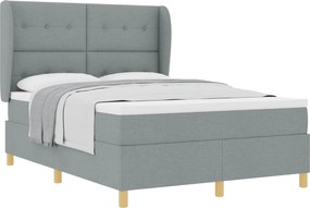 vidaXL Boxspring ágy matraccal Sötétszürke 90x190 cm Szövet szövet