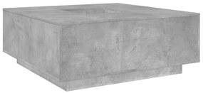 Betonszürke szerelt fa dohányzóasztal 100x100x40 cm