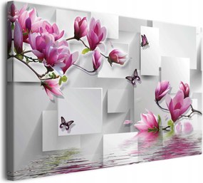 Modern 3D vászonkép hálószoba faliképek rózsaszín virágok