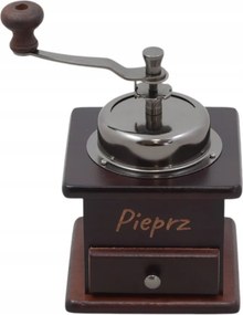 Klasszikus Retro Bors Daráló, Állítható Gravírozó Fiókkal