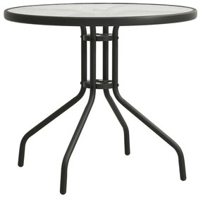 vidaXL antracitszürke acél bisztróasztal Ø70 cm