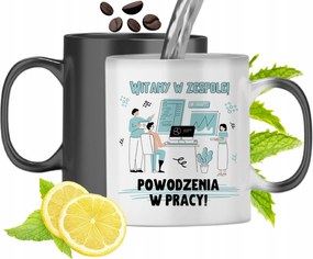 Mágikus Üdvözlő Bögre A Munkahelyen Színváltós, fényképes nyomattal