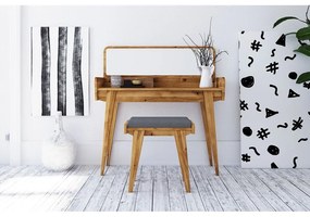 Tölgyfa fésülködőasztal tükörrel 110x45 cm Retro - The Beds