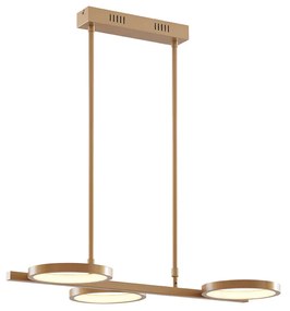 Modern függőlámpa arany LED-del 3 fokozatú fényerő-szabályozóval 3-lámpás - Vivé