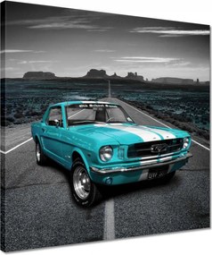 Vászonkép 40x40 Mustang az autópályán