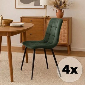 Avenberg ARDEN Étkezőszék szett - 4db, zöld
