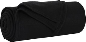 vidaXL Dobós takaró Fekete 200 x 150 cm Gyapjú