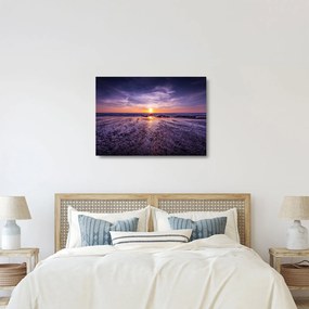 Tengerparti kép - naplemente (üvegen) (70x50 cm)