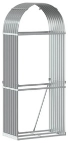 világosszürke horganyzott acél rönktartó 80 x 45 x 190 cm