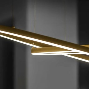 Ideal Lux - ORACLE SLIM LED kábeles csillár 83W/230V 3000K, átm. 150 cm, arany