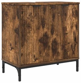 Fürdőszobai mosdószekrény Füstölt tölgy 60.5 x 33.5 x 61 cm