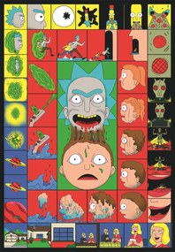 Rick and Morty Portal Panels 1000 db-os Compact puzzle Clementoni
