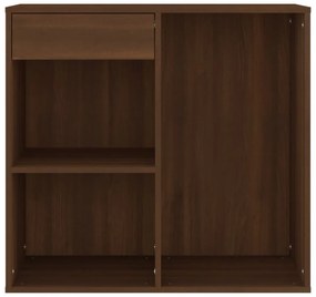 barna tölgy színű szerelt fa pipereszekrény 80 x 40 x 75 cm
