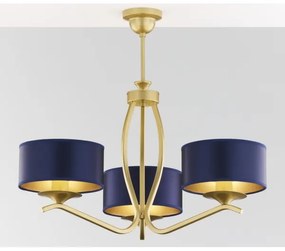 Jupiter 2113 - KASZMIR rúdra szerelhető csillár 3xE27/15W/230V kék/arany
