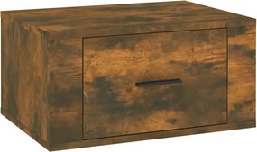 vidaXL füstös tölgy színű falra szerelhető éjjeliszekrény 50x36x25 cm