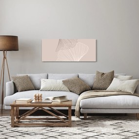 Kép - Bézs színű levelek N⁰2 (120x50 cm)