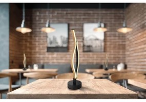 Globo 67206TW - LED Asztali lámpa GERONIMO LED/12W/230V fekete/barna