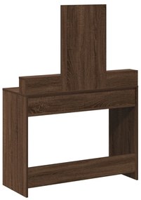 Sminktükör Fiókokkal Barna Tölgy 100x41x140 cm