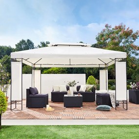 Casaria® Gazebo Elda 3x4 - krém