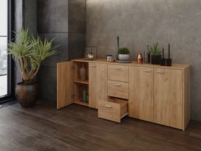 HUGOS 180 szekrény, aranybarna tölgyfa