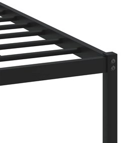 füstös tölgy színű fém ágykeret matrac nélkül 100 x 190 cm