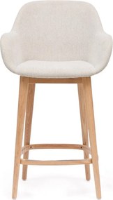 Bézs kárpitozott karfás bárszék (ülésmagasság 66 cm) Konna – Kave Home