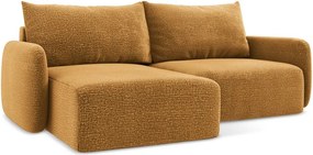 Narancssárga kinyitható-tárolóhelyes sarokkanapé (bal oldali) Kalena – Makamii