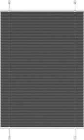 vidaXL pliszírozott redőny fekete 100x150 cm szövetszélesség 99,4 cm