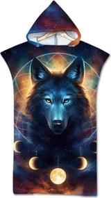 Strand poncsó MOON WOLF színes 80x145 cm