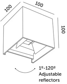LED Kültéri fali lámpa QUERK 2xLED/3W/230V 3000K IP54 fekete