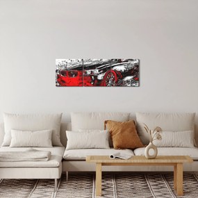 Kép - Festett autó akció közben (órával) (90x30 cm)