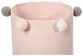 Világos rózsaszín textil játéktároló kosár ø 30x30 cm Bubbly – Lorena Canals