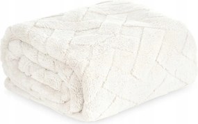 Krémszínű takaró 200x220 szerkezet meleg puha színes ágy kanapé