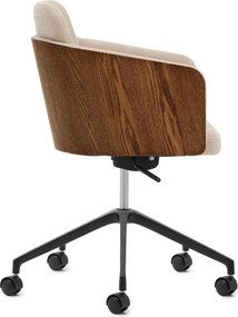 Barna kárpitozott irodai szék Madai – Kave Home