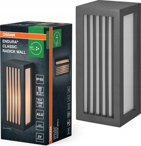 Kerti fali lámpa Kültéri homlokzati lámpa E27 Szürke IP65 Endura Osram