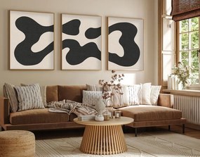 Huhu199 keretezett MDF falikép, 50 x 70 cm, 3 db-os szett