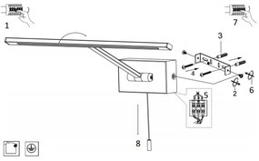 Searchlight 5586CC - LED Képmegvilágító LED/7,7W/230V króm