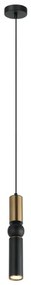 ITALUX PND-14290-1-BRO-BK - Csillár zsinóron ISIDORA 1xGU10/25W/230V fekete/bronz