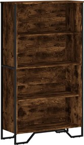 vidaXL füstös tölgy színű szerelt fa könyvszekrény 80 x 31 x 137,5 cm