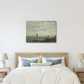 Üveg kép - Eugène Boudin, Coast of Brittany, reprodukciók (70x50 cm)